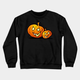 Jack-o'-lantern, Two Halloween pumpkins Crewneck Sweatshirt